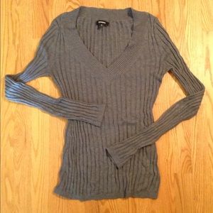 Light-weight gray Express sweater
